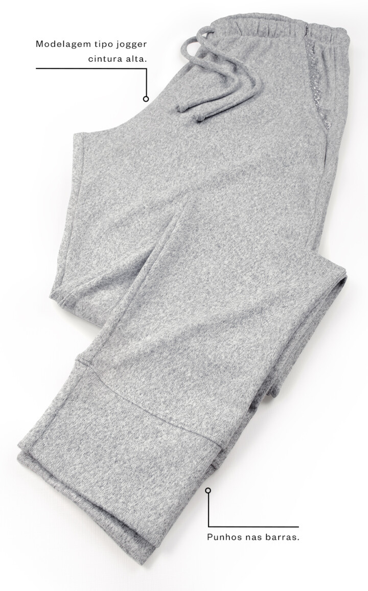 Pijama Blusa Manga Longa com Calça Jogger Natalka