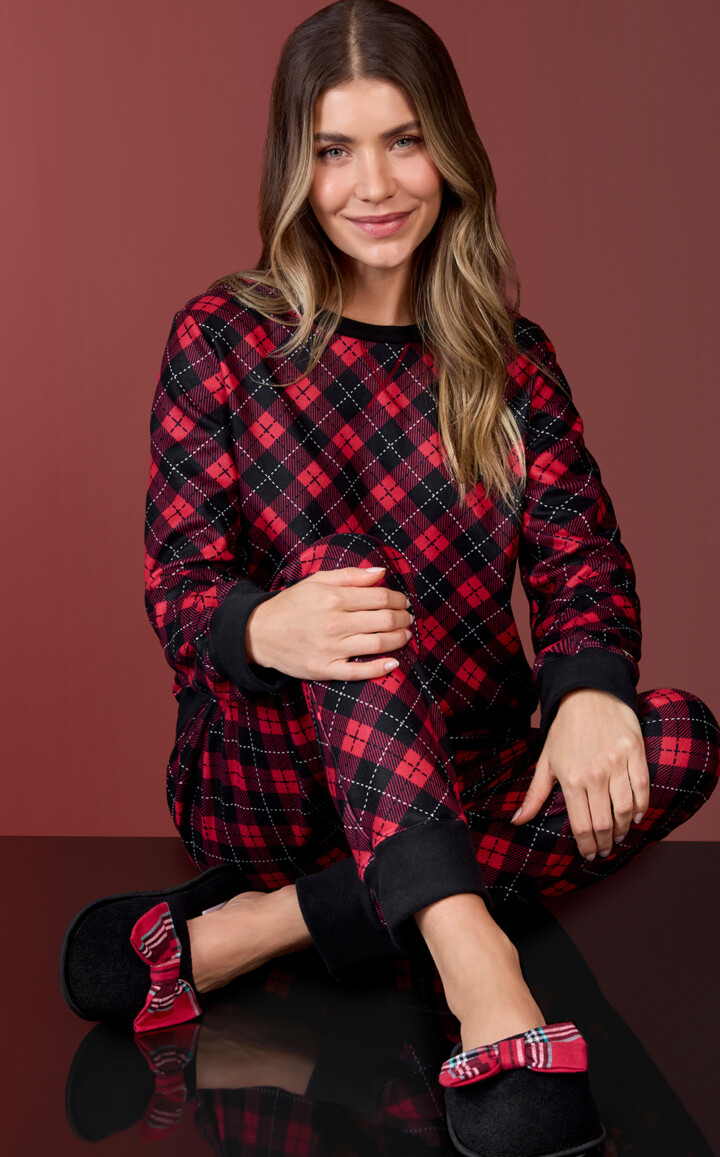 Pijama Blusa Manga Longa com Calça Jogger Valeria