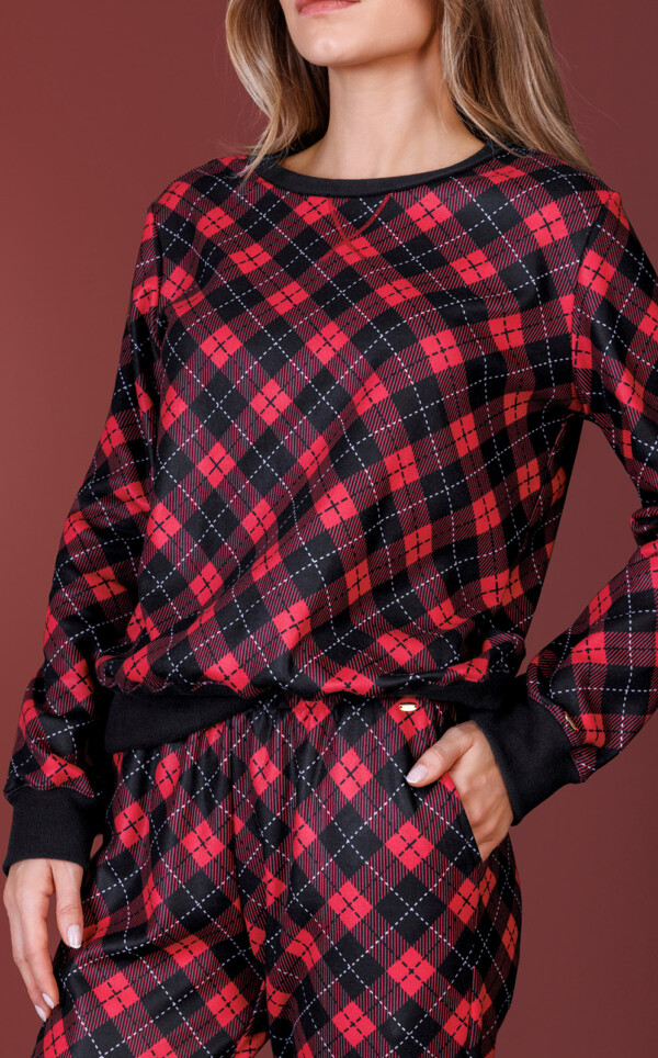 Pijama Blusa Manga Longa com Calça Jogger Valeria