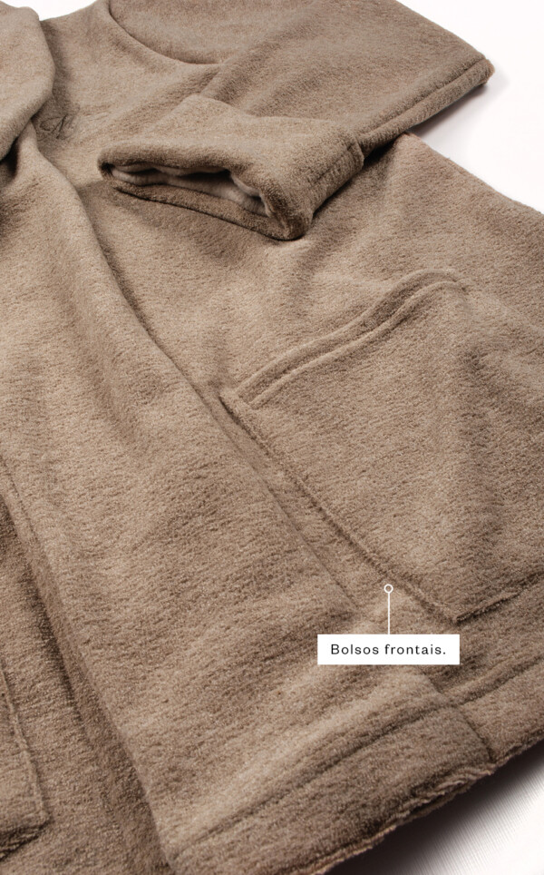 Cardigan Plush Manga Longa Olena