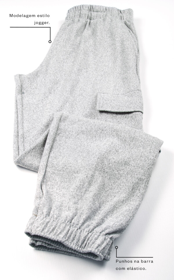 Blusa Manga Longa com Capuz e Calça Jogger Sport Zaria