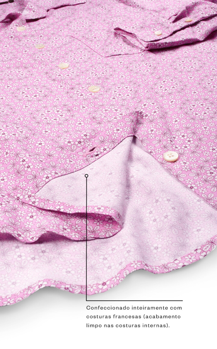 Pijama Americano Manga Longa com Capri Ava