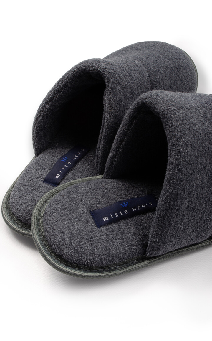 Pantufas Atoalhadas Soft Brush Chumbo