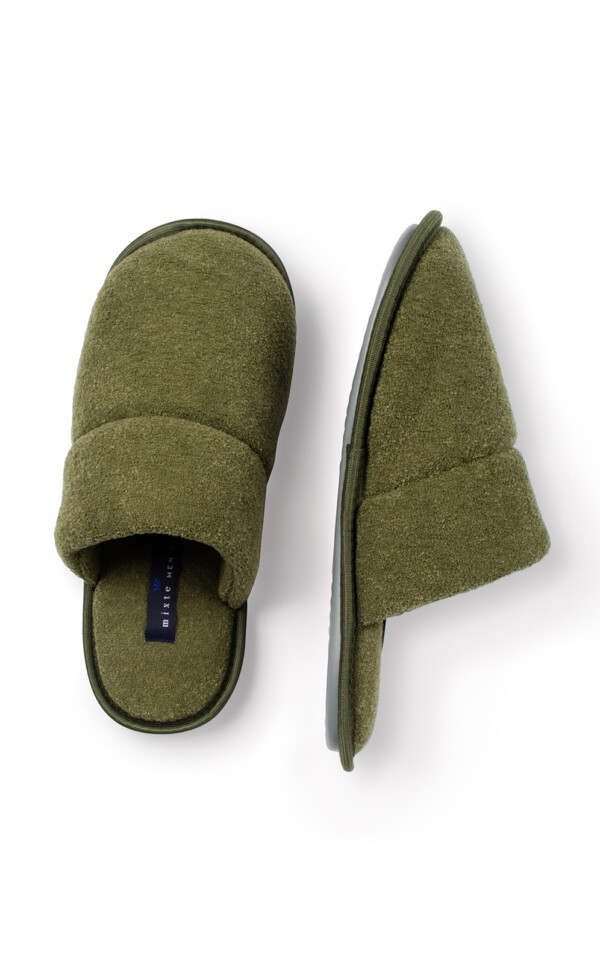 Pantufas Atoalhadas Soft Brush Verde