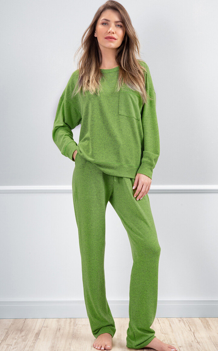 Pijama Blusa Manga Longa com Calça Alexa