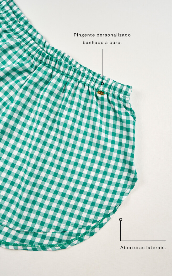 Pijama Blusa com Alças e Shorts Doll Sira