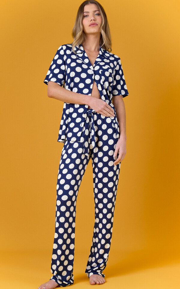 Pijama Americano Manga Curta com Calça Bree
