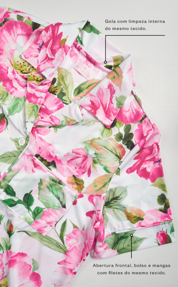 Pijama Americano Manga Curta com Calça Aileen