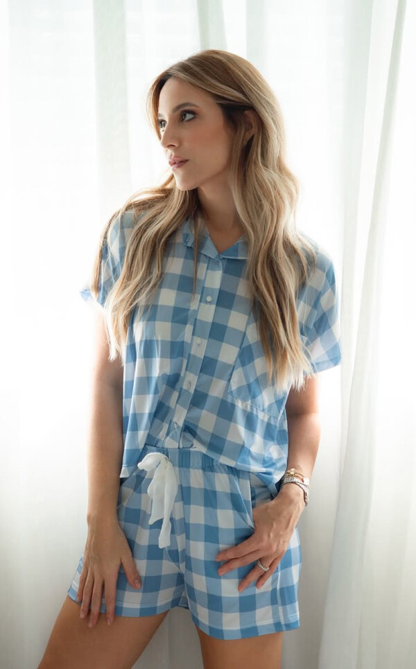 Pijama Americano Manga Curta com Shorts Darcy