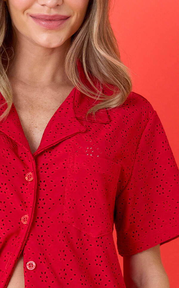 Pijama Americano Manga Curta com Shorts Brina