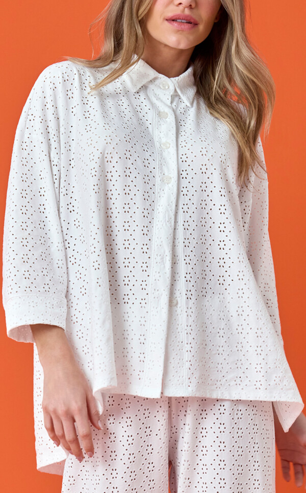 Pijama Americano Manga 3/4 com Calça Brina