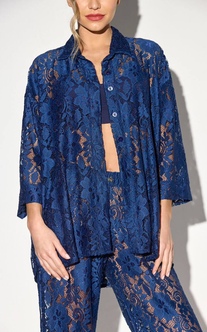 Pijama Americano Manga 3/4 com Calça Alaine