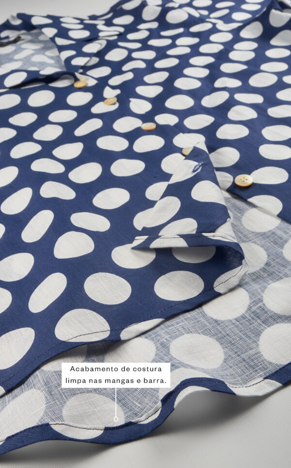 Pijama Americano Manga Curta com Capri Puro Linho Iryna