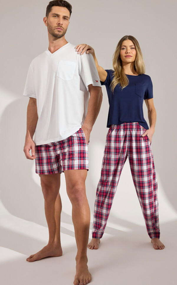 Pijama Blusa Manga Curta com Calça Barrel Aislin