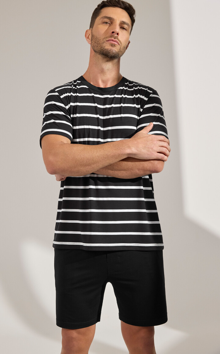 Pijama Camiseta Manga Curta com Bermuda Séan