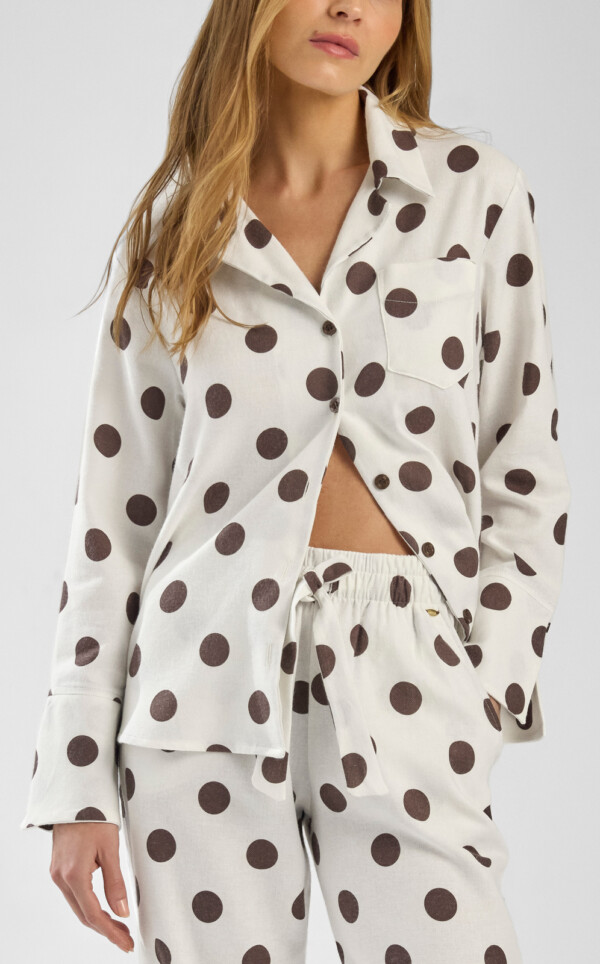 Pijama Americano Manga Longa com Calça Adiana