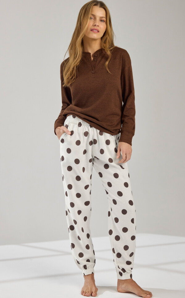 Pijama Blusa Manga Longa com Calça Jogger Adiana