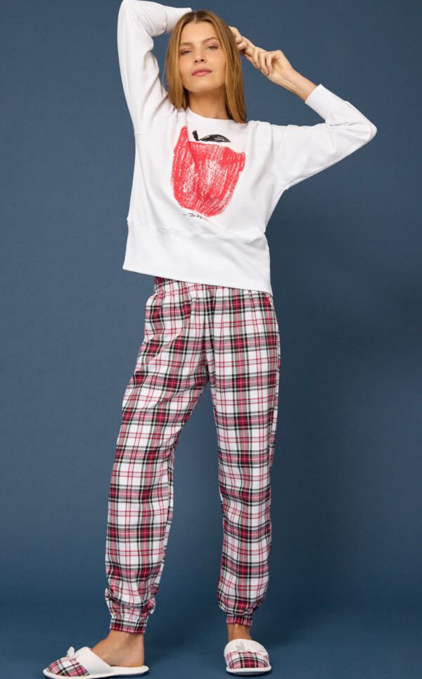 Pijama Blusa Manga Longa com Calça Jogger Paloma
