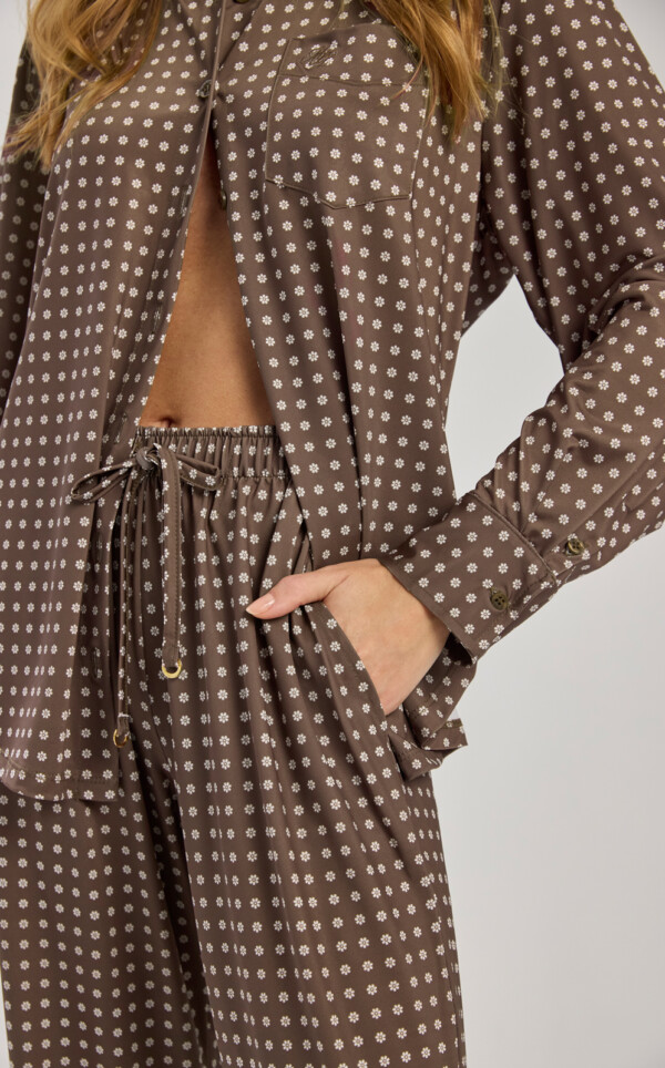 Pijama Americano Manga Longa com Calça Susan