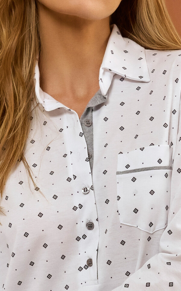 Camisola Manga Longa com Abertura Frontal Felisa