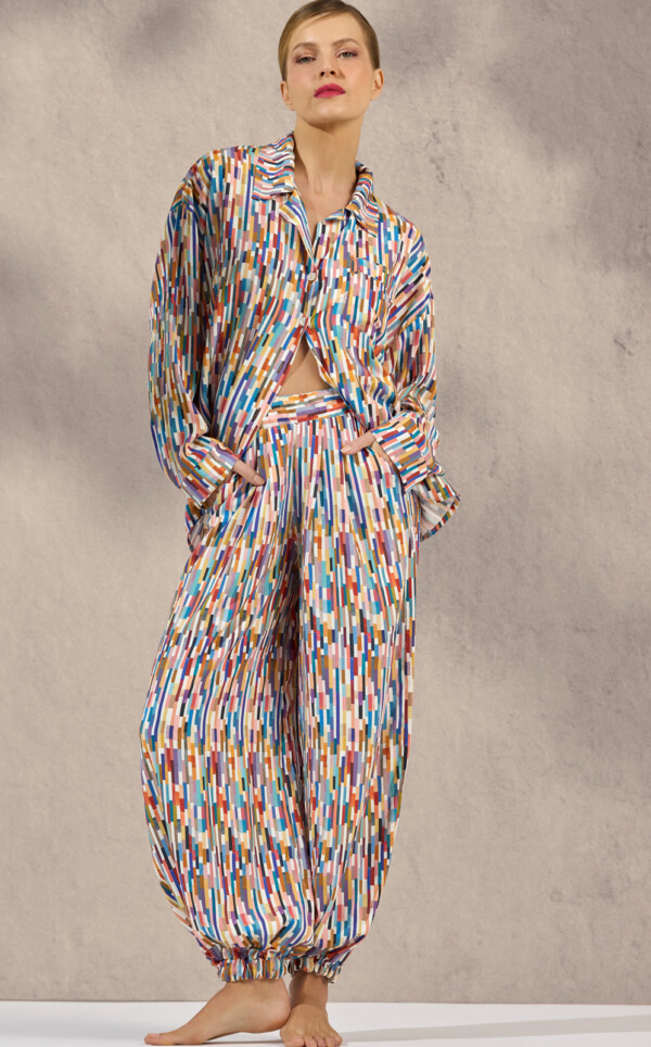 Pijama Americano Manga Longa com Calça Aladdin Yaira