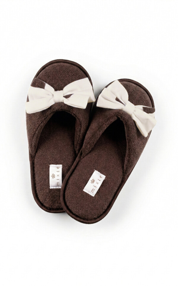 Pantufas Atoalhadas com Laço Adiana