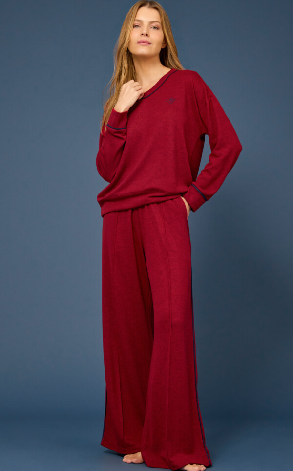 Pijama Blusa Manga Longa com Calça Clarisa