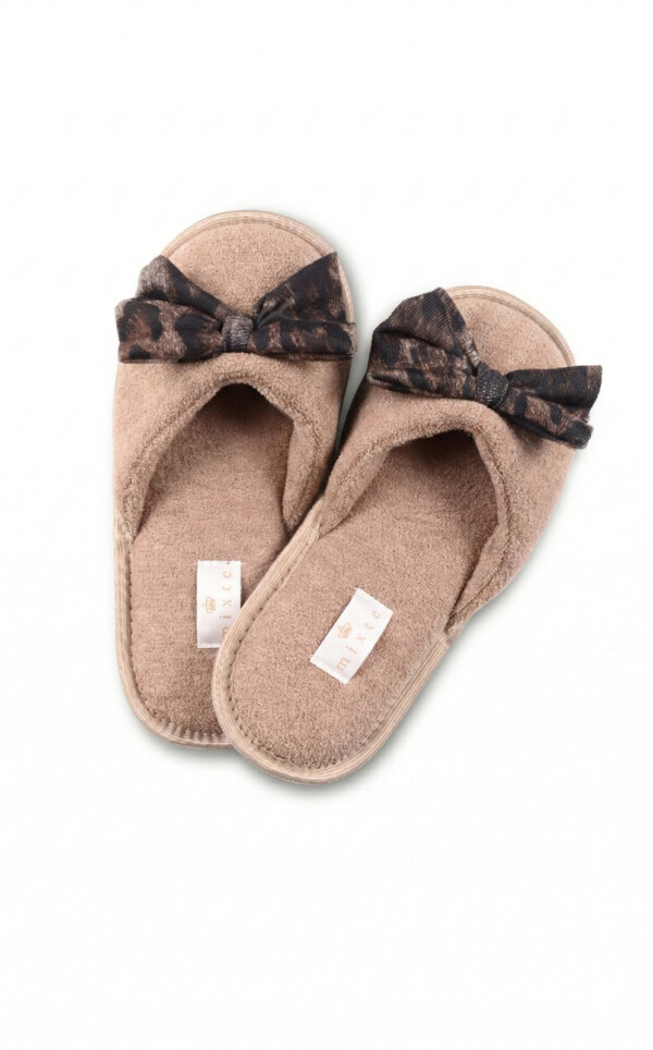 Pantufas Atoalhadas com Laço Gina