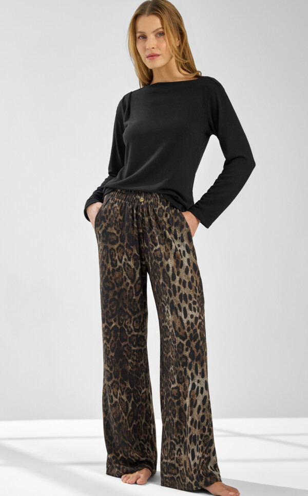 Pijama Blusa Manga Longa com Calça Gina