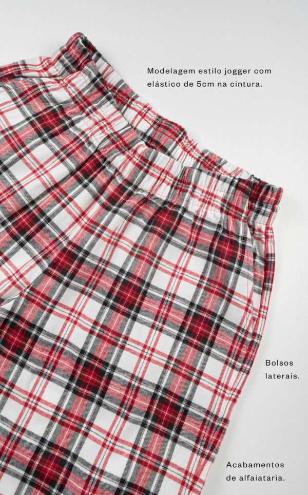 Pijama Blusa Manga Longa com Calça Jogger Paloma