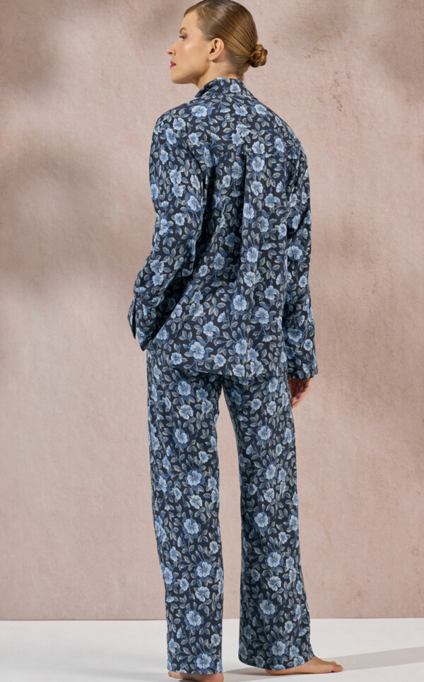 Pijama Americano Manga Longa com Calça Palazzo Edna