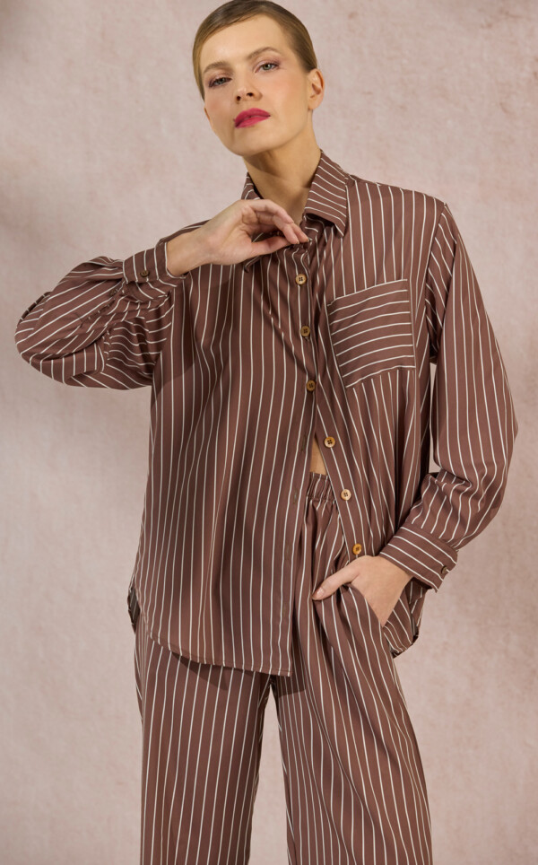 Premium – Pijama Americano Manga Longa com Calça Palazzo Constanza