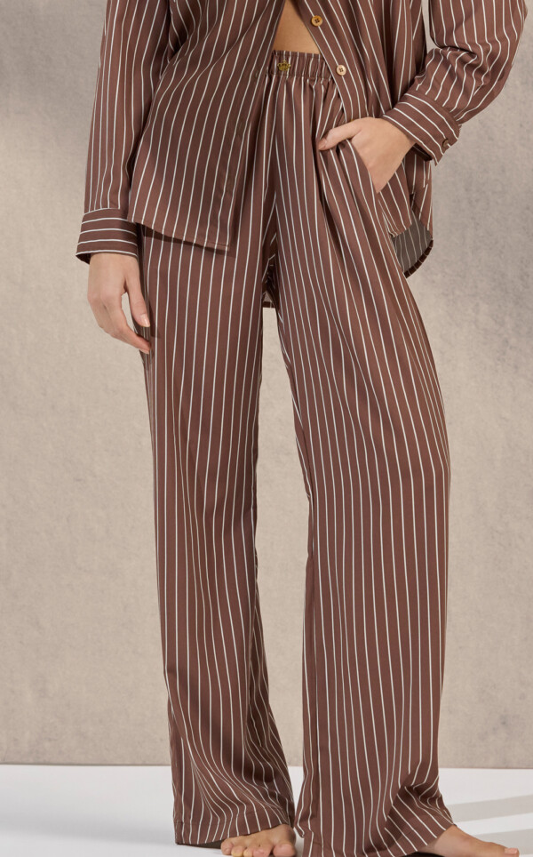 Premium – Pijama Americano Manga Longa com Calça Palazzo Constanza