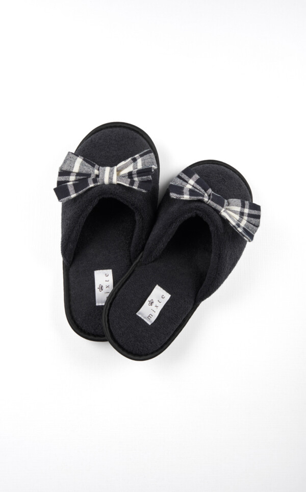 Pantufas Atoalhadas com Laço Gianella