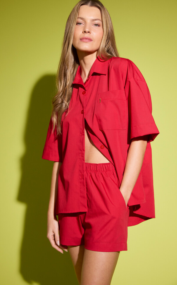 Pijama Americano Manga Curta com Shorts Millie