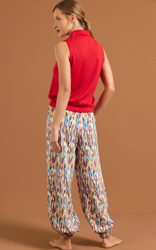 Pijama Blusa Gola Polo com Calça Aladdin Yaira