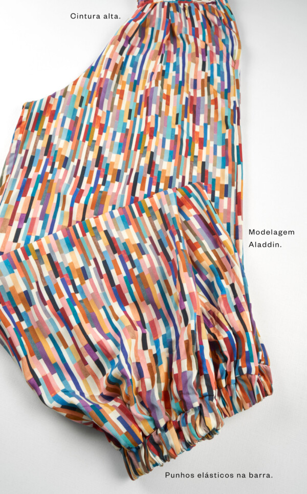 Pijama Blusa Gola Polo com Calça Aladdin Yaira