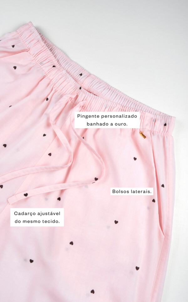 Pijama Americano Manga Longa com Calça Holly