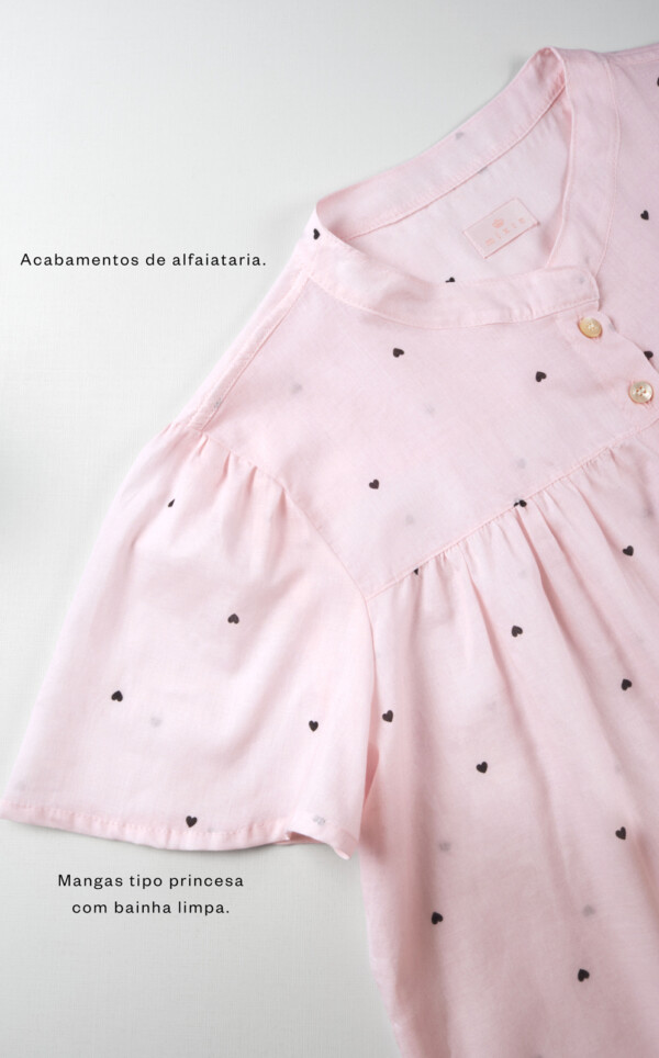 Pijama Americano Manga Curta com Shorts Holly