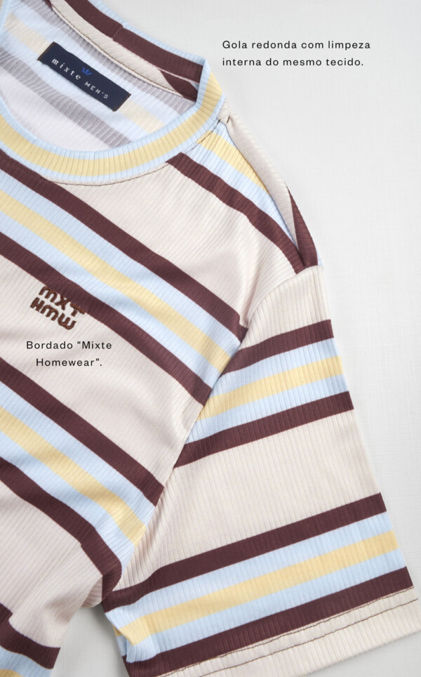 Pijama Camiseta Manga Curta com Bermuda Rónán